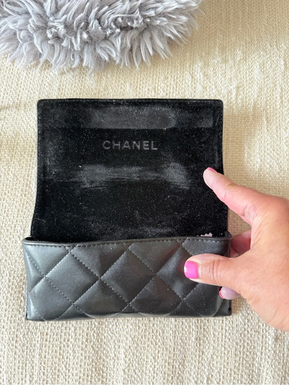 CHANEL Black Women's Cat-Eye Eyeglass Frames